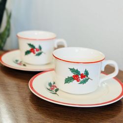 Christmas Coffee Teacups Cups
