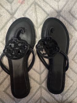 Black Tory Burch miller sandals 8.5 (read description)