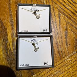 Disney Mickey Mouse 10kt Gold Necklace 