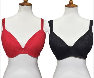 Lot of 2 underwire light padding bra size 38D, Nautica & IZOD