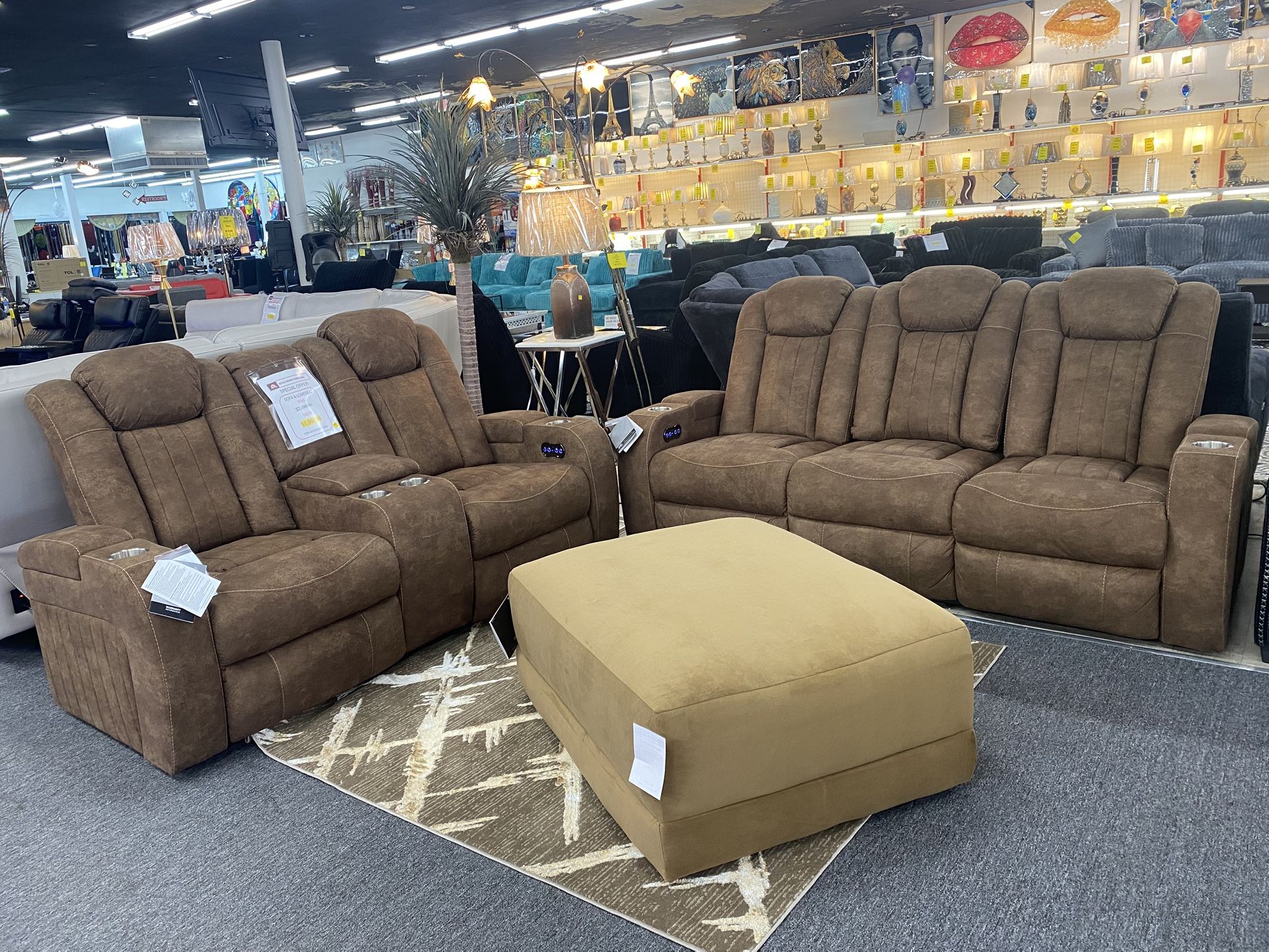 Power Reclining Sofa And Love Seat $1,799