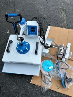 12*15 5 in 1 Heat Press In white