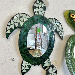 New 15” Mosaic Turtle Mirror 