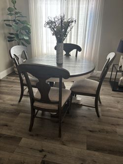 Round table and chairs