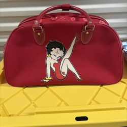 red Betty Boop travel duffel bag