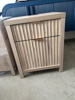2  nightstands/side tables w/USB port-electric socket