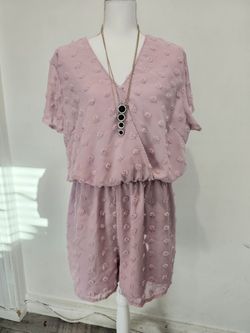 Pink Flowery Romper XXL