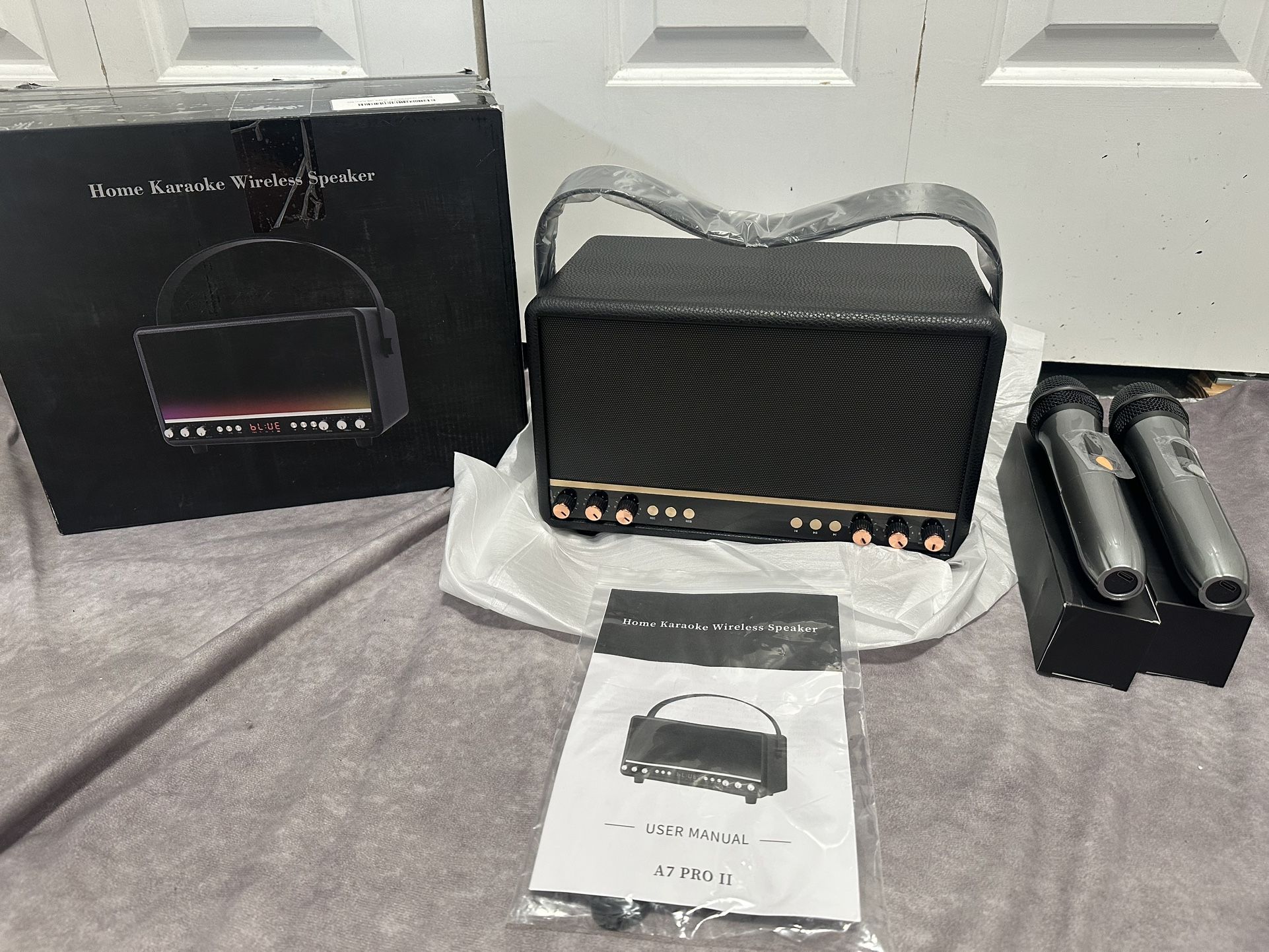 Smart Karaoke Machine for Adults with 2 Wireless Mics