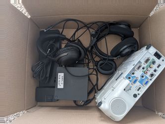 Mixed Electronics Lot – Projector, Docking Stations, Headsets