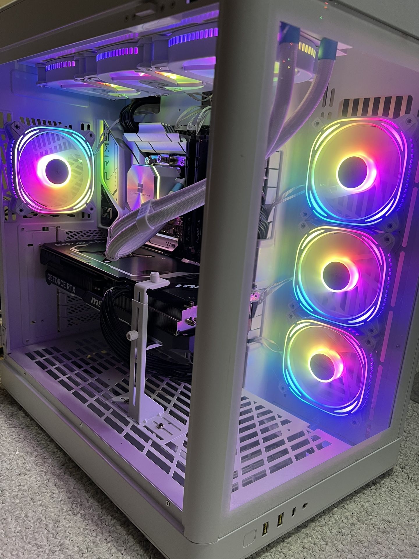 High Gaming PC Setup, RTX 4080 GPU, 14900K CPU, 32GB RAM, 2TB NVMe, 360MM AIO, 850W PSU, 27” 1440P 170Hz Monitor, Gaming Gear