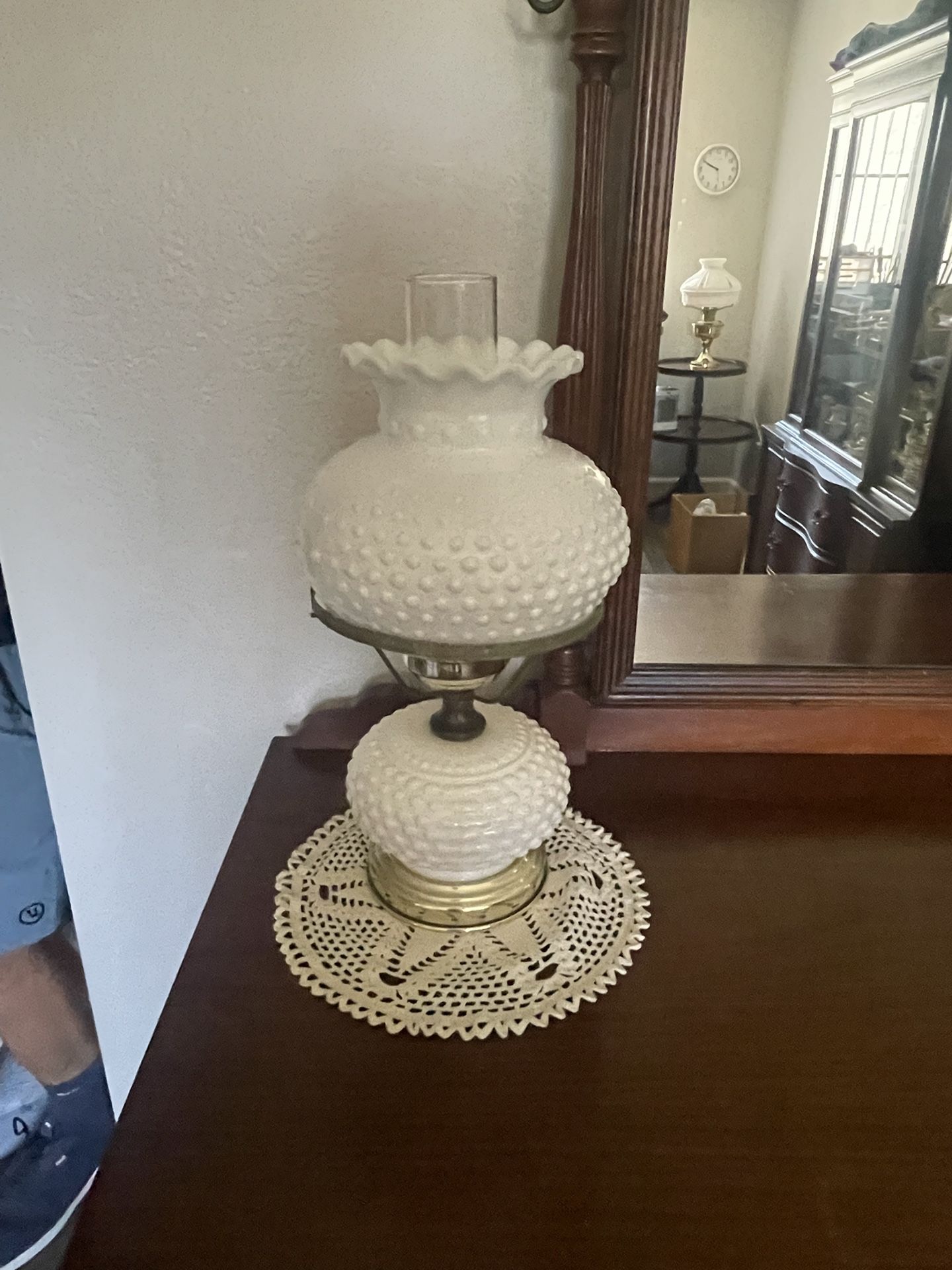 2 - Antique Hurricane Lamp