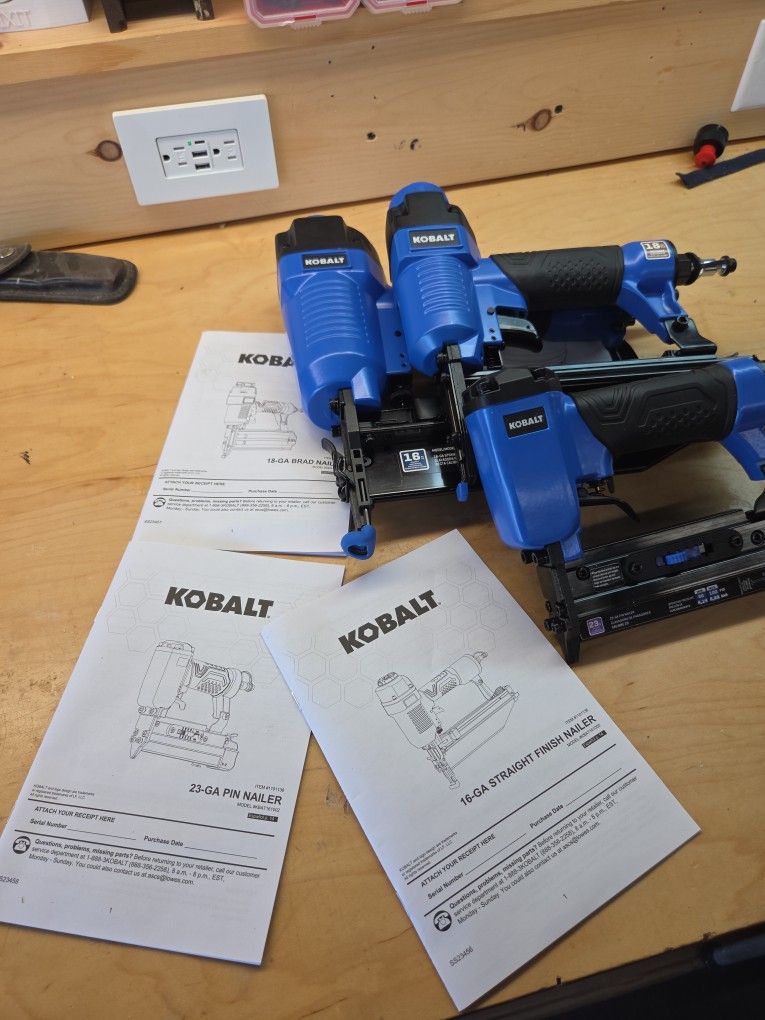 Kobalt 16 Ga, 18 Ga Nailer And 23 Ga Pin Nailer