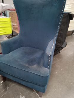 Blue velvet chair