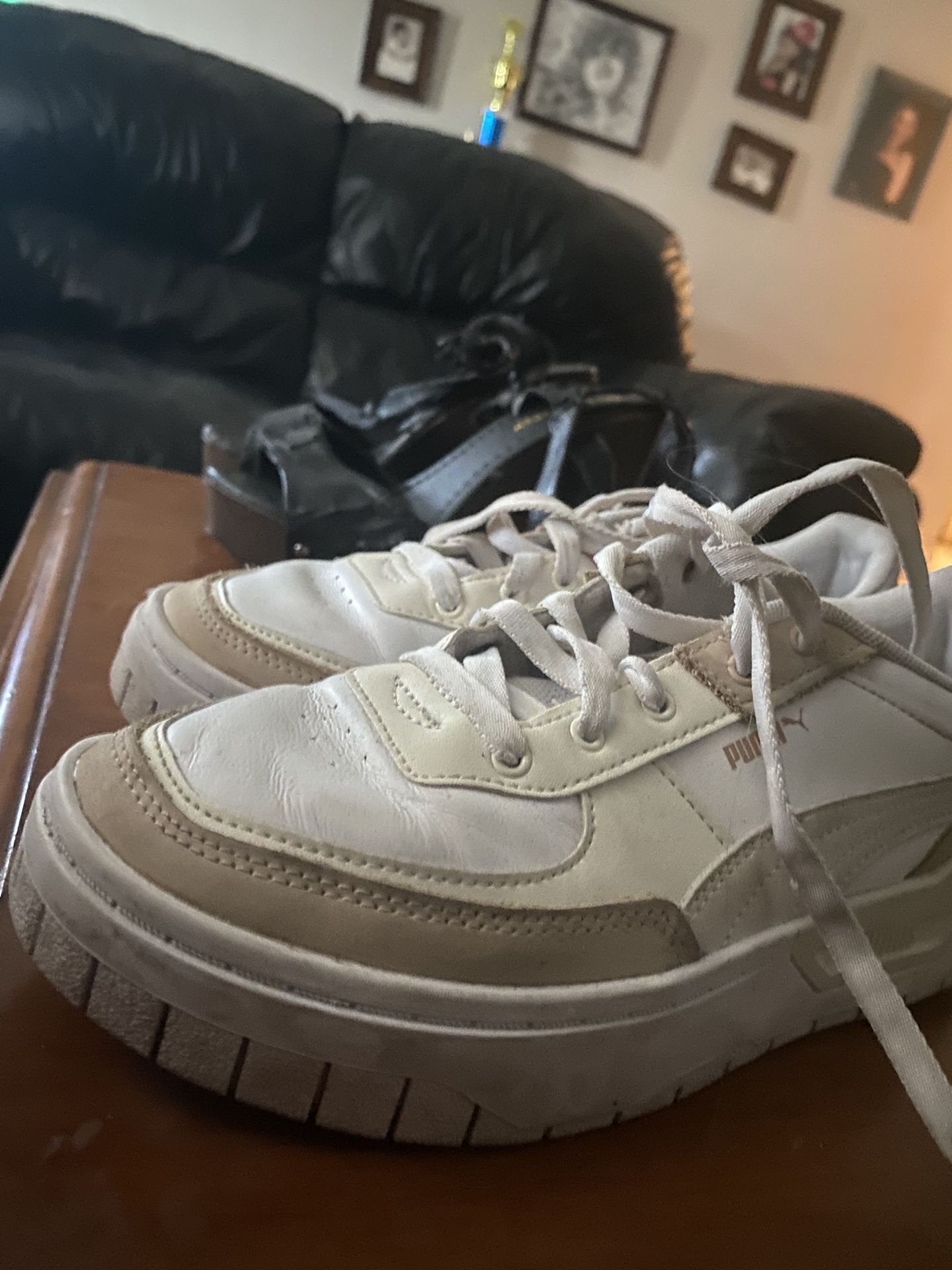 Shoes Sizes Heels Are A Size 6 In Women And Pumas Are A Size11 In Kids