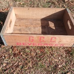 Vintage Wooden Soda Bottle Crate 
