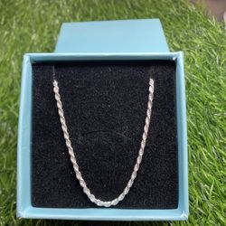 Silver Rope Bracelet 8” 
