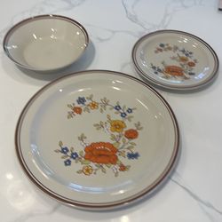 Vintage “Summer Garden” set of dishes