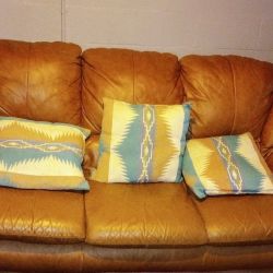 Beautiful Orange Furniture Couch & Loveseat!