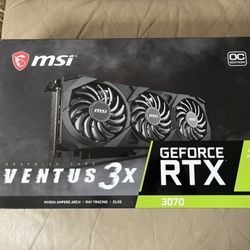 Nvidia MSI Ventus 3x GeForce RTX 3070 Non LHR Graphics Card / GPU