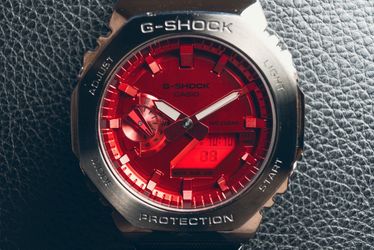 Casioak Red Steel w/Strap Adapters & NATO Strap