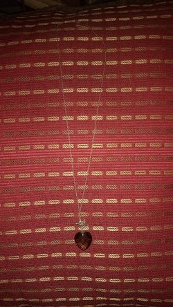 14k gold necklace with large heart pendent