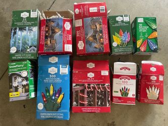 Mega Christmas Lights & Projector Bulk Lot - 10 Boxes Total - Holiday Setup