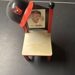Frank Robinson Autographed Wood Chair
