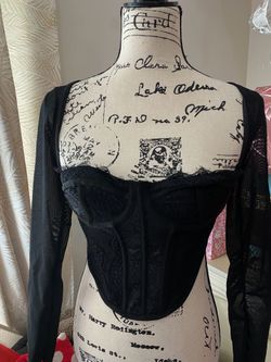 Black lace corset
