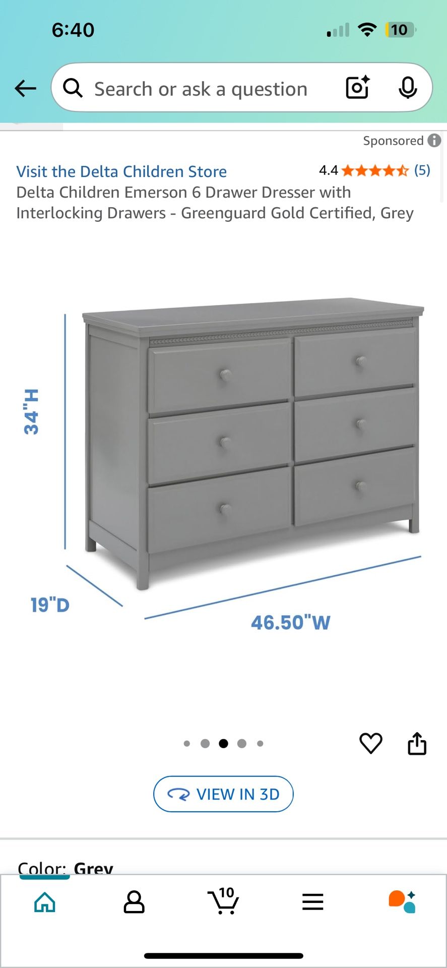 Delta children dresser
