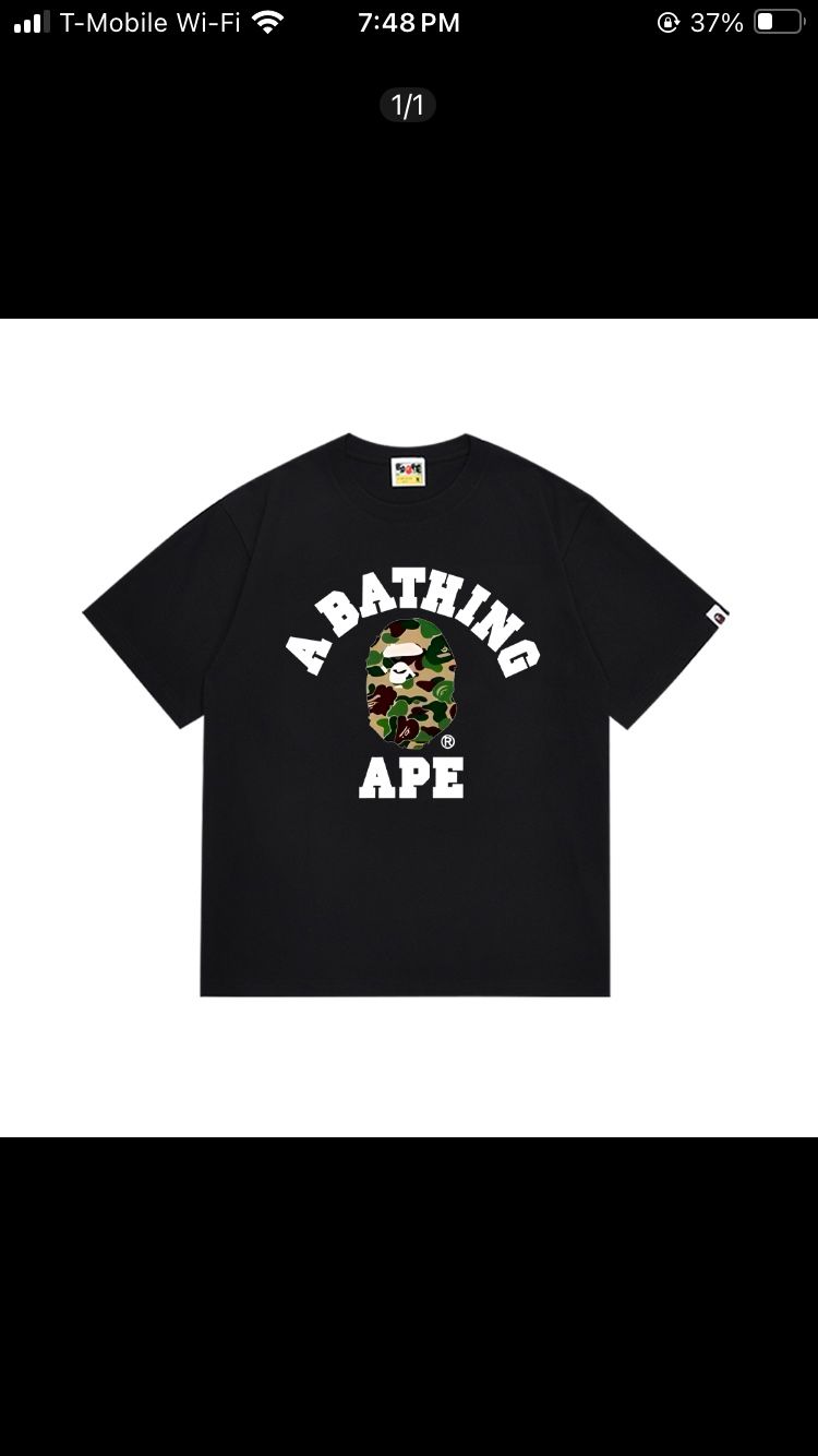 A Bathing ape Green Camo Tee
