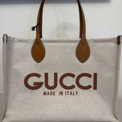 LARGE TOTE BAG WITH GUCCI PRINT