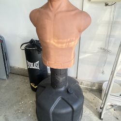 Punching Man And Hitting Bag 