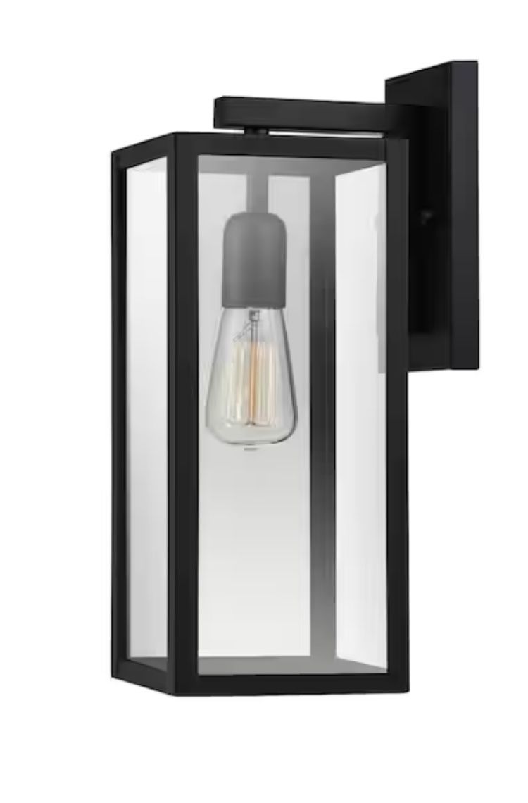 Hurley Black Modern Indoor/Outdoor 1-Light Wall Sconce