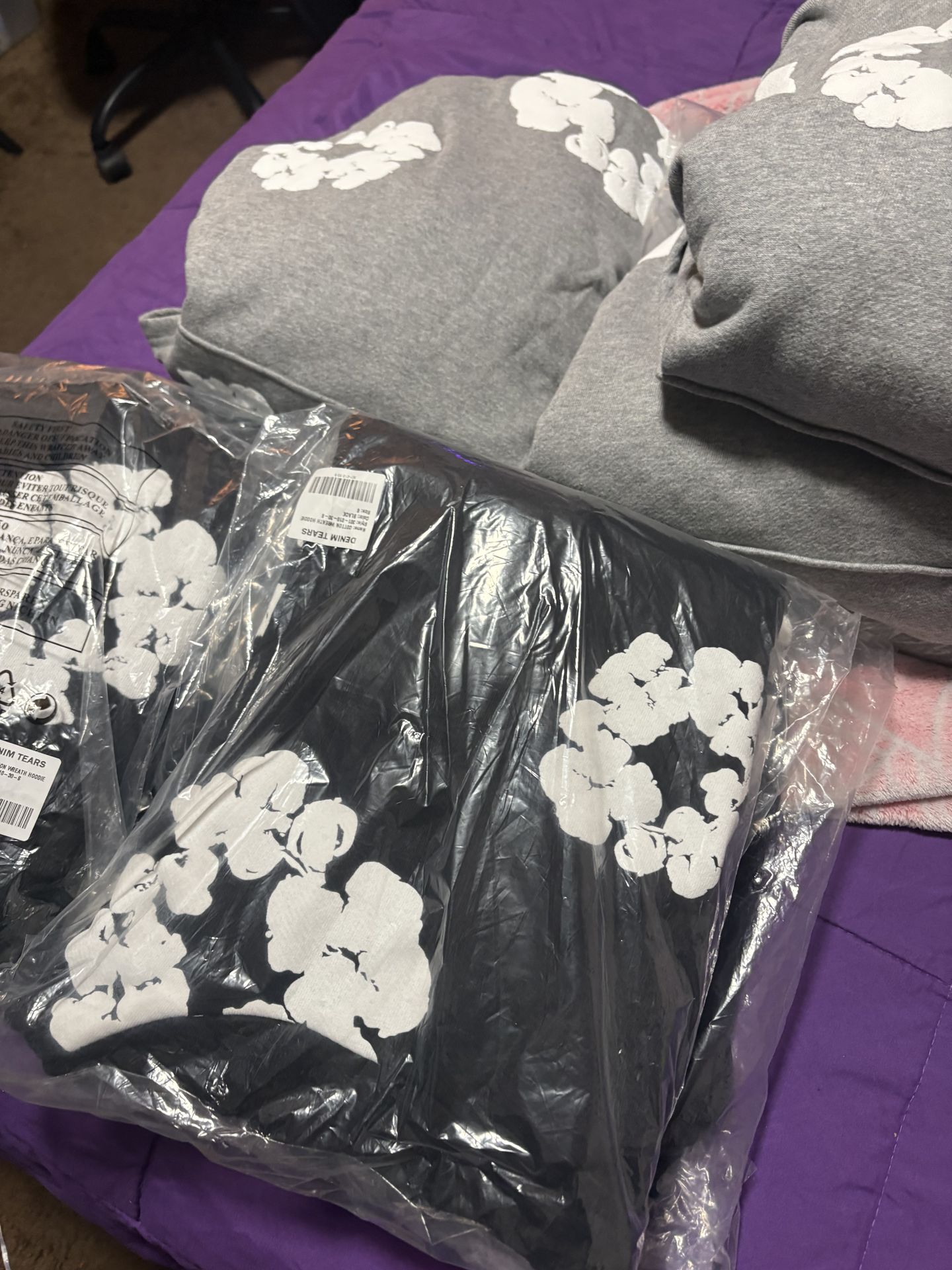 Denim hoodies all 8 bulk