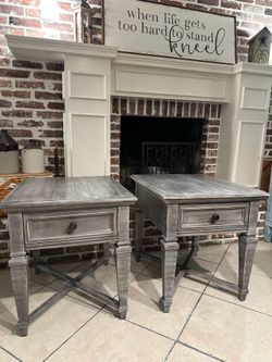 Two Beautiful Refinished Havertys Beckley Side Tables / End Tables / Nightstands