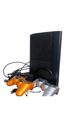 PlayStation 3 w/ CFW and 3 controllers hdmi cables and power cord
