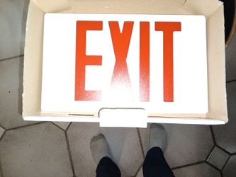 Neon exit sign