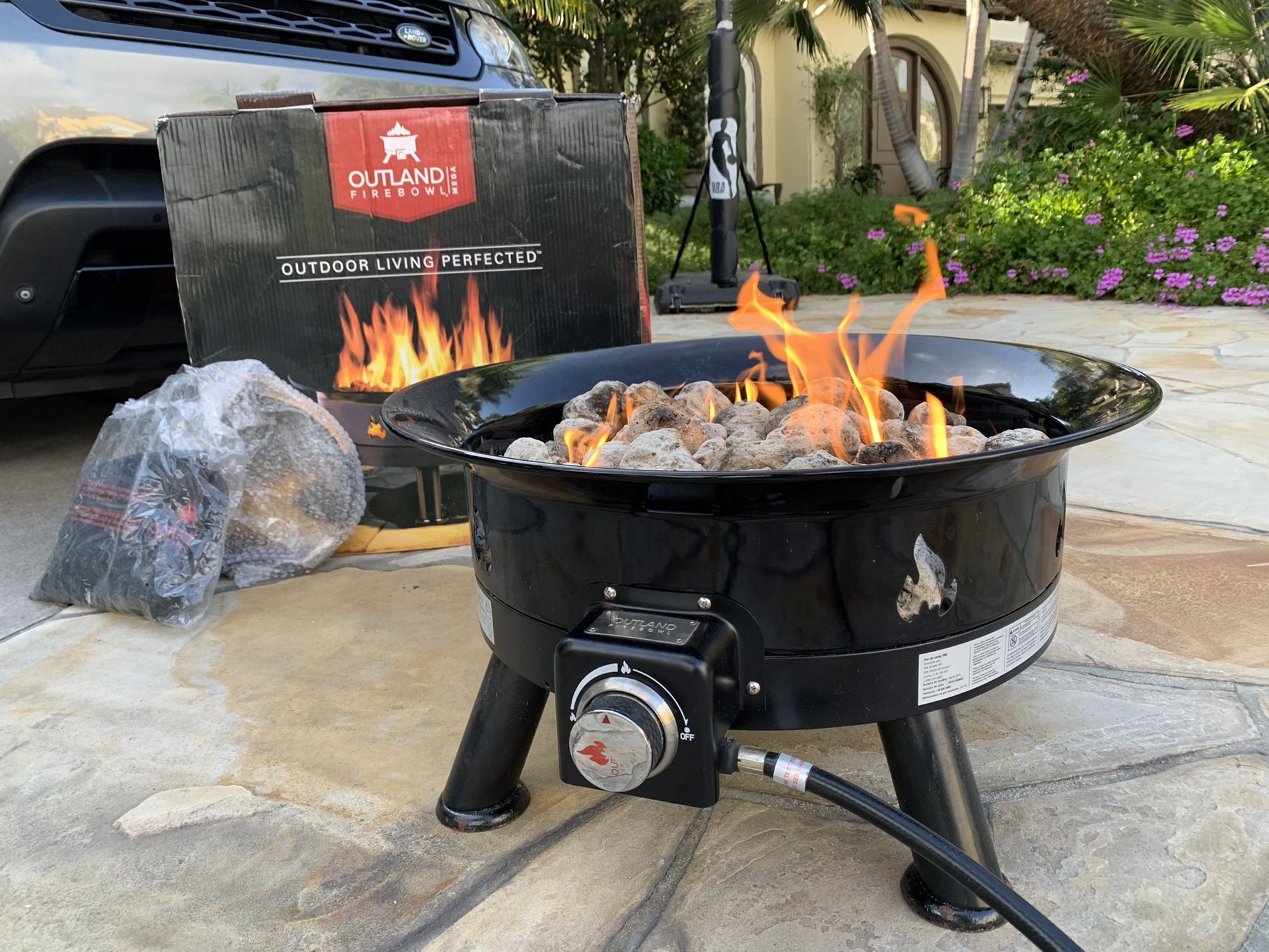 Outland Living Firebowl 883 Mega Outdoor Propane Gas Fire Pit with UV