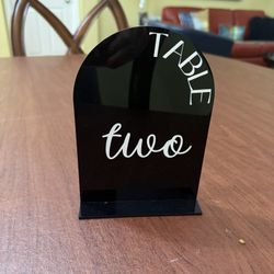 5x7 Wedding Table Number Signs