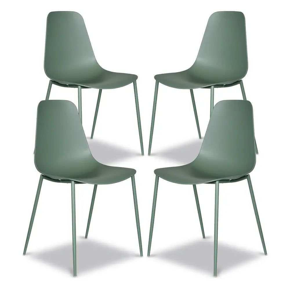 Poly & Bark Set of Four Pistachio Green Chairs - NEW in Box