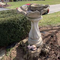Outdoor Stone Bird Bath 3’ 