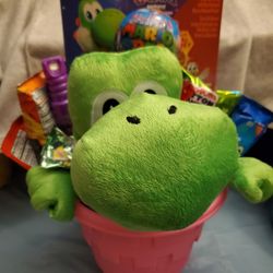 Yoshi Plush Backpack  Basket 