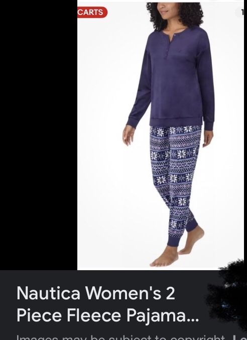 Nautica’s  2-Piece women’s fleece pajama set