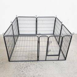 (NEW) $100 Heavy Duty 8-Panel Dog Playpen, Each Panel 32” Tall X 32” Wide Pet Exercise Fence Crate Kennel Gate