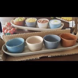 5Piece Stoneware  Serving Set, Multicolor