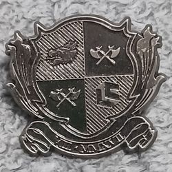 Kingdom Loot Crate Pin 2017 Button Show Movie Series Shield Crest