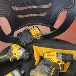 Dewalt 12v -2 Battery /3 Drill- (1/2”Impact Wrench-Drill Driver 3/8-10mm/Impact Driver 1/4”)Charger 