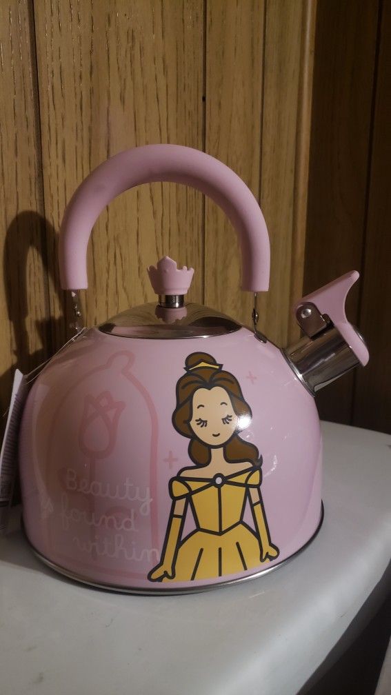 New Disney beauty and the beast Princess belle tea kettle teapot.