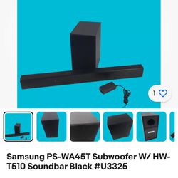 Samsung Subwoofer With Sound Bar 