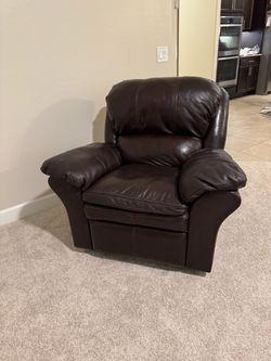 Leather recliner